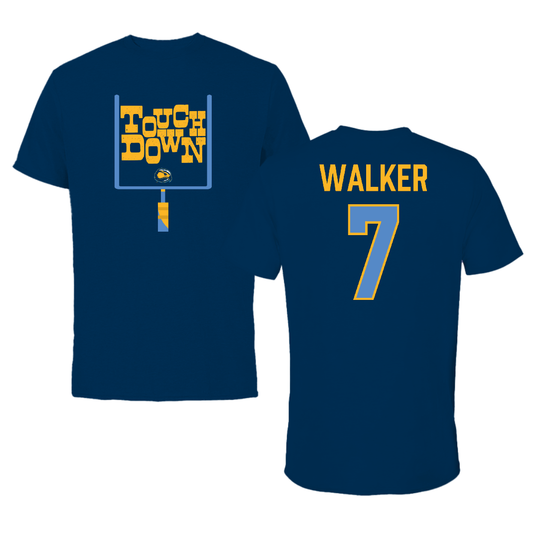 Fort Lewis College Football Navy Touchdown Performance Tee - #7 Stone Walker