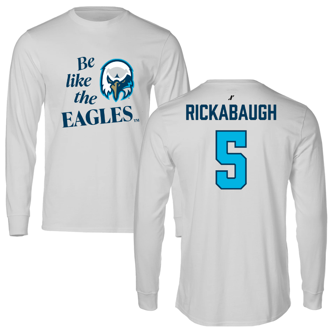Wake Tech Community College Baseball Light Gray Be Like Us Performance Long Sleeve - #5 Cameron Rickabaugh