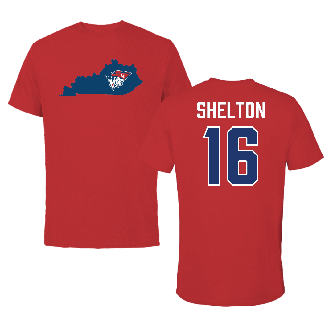 University of the Cumberlands Baseball Red State Performance Tee - #16 Clay Shelton