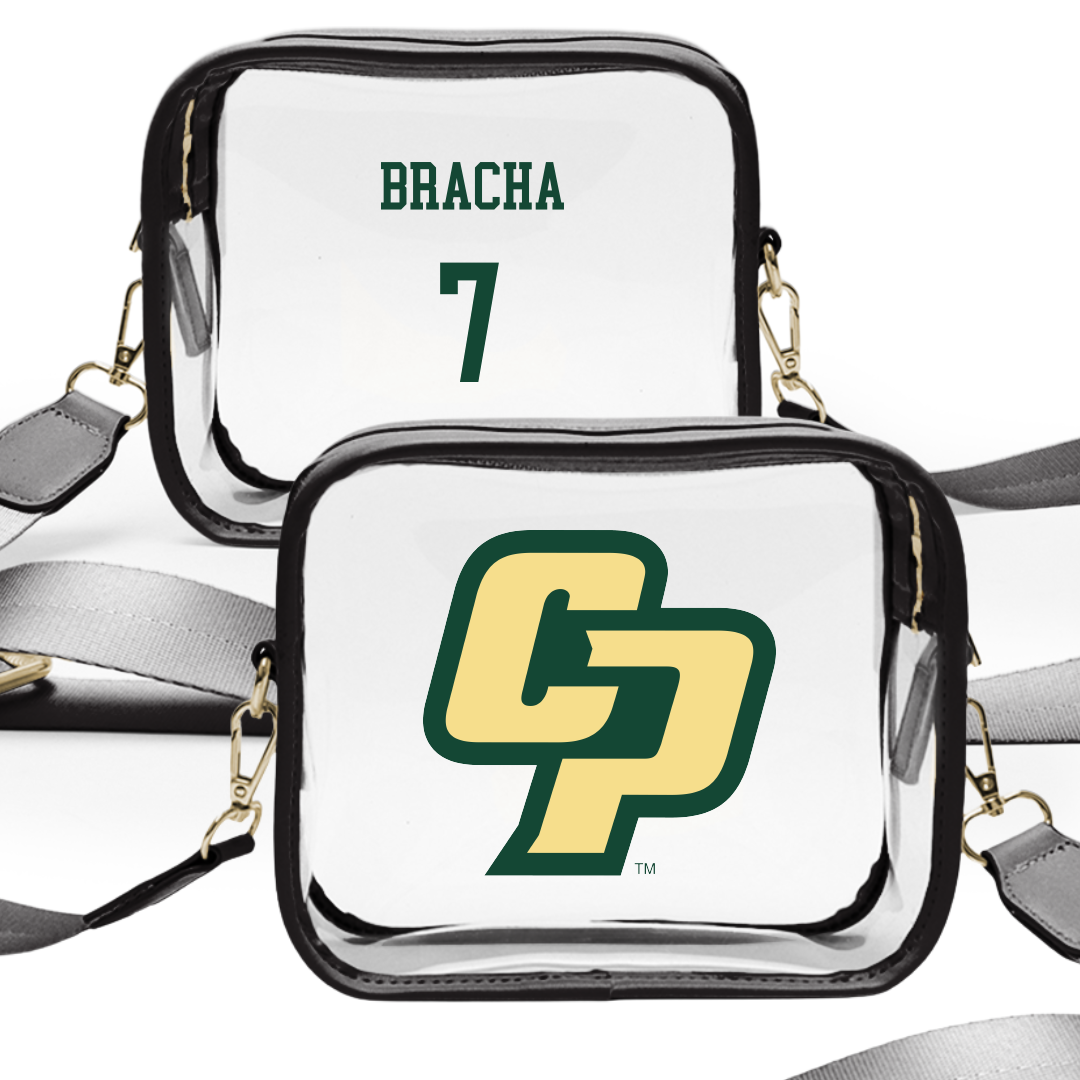 Cal Poly Soccer (W) Black Clear Stadium Bag - #7 Bailey Bracha