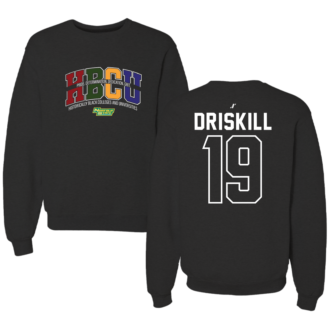 Norfolk State University Baseball Black HBCU Crewneck - #19 Reid Driskill