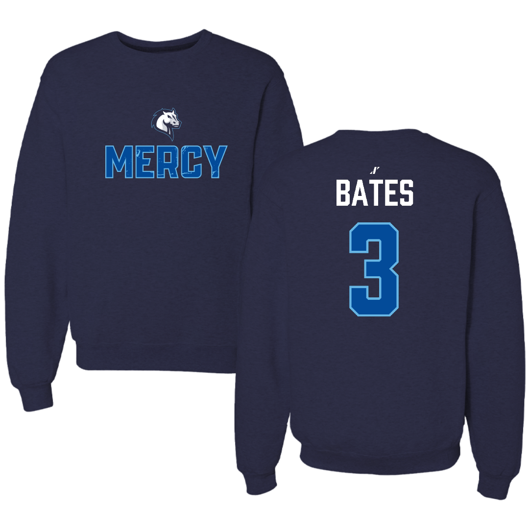 Mercy University Lacrosse (W) Navy General Crewneck - #3 Kaci Bates