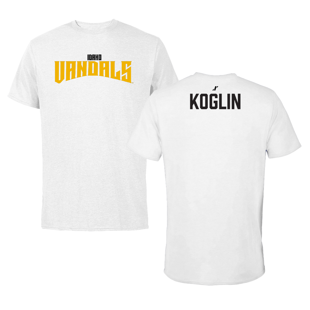 University of Idaho Golf (M) White Classic Tee - Henrik Koglin