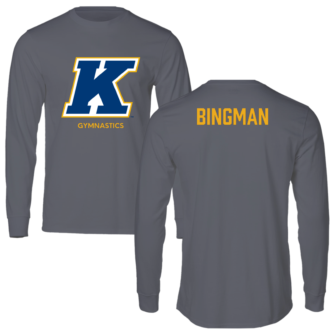 Kent State University Gymnastics (W) Dark Gray Long Sleeve - Jersey Bingman