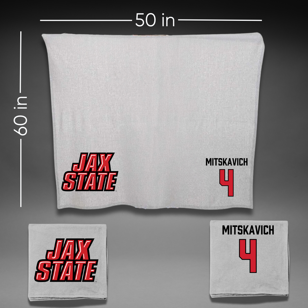 Jacksonville State University Bowling Gray Blanket - #4 Melia Mitskavich