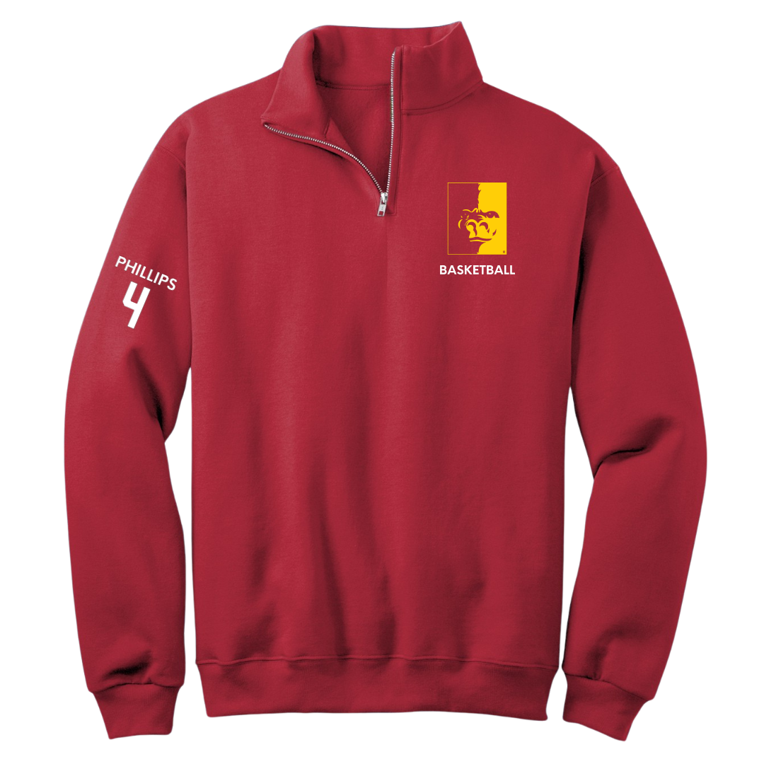 Pittsburg State University Basketball (W) Red Quarter-Zip - #4 Cambrie Phillips