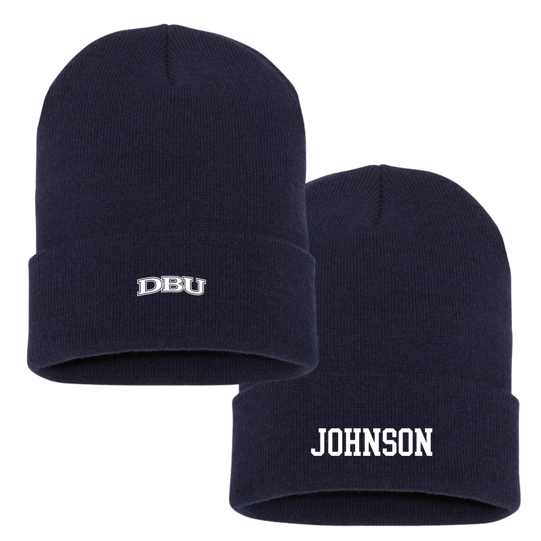 Dallas Baptist University TF and XC Navy Beanie - Cailey Johnson