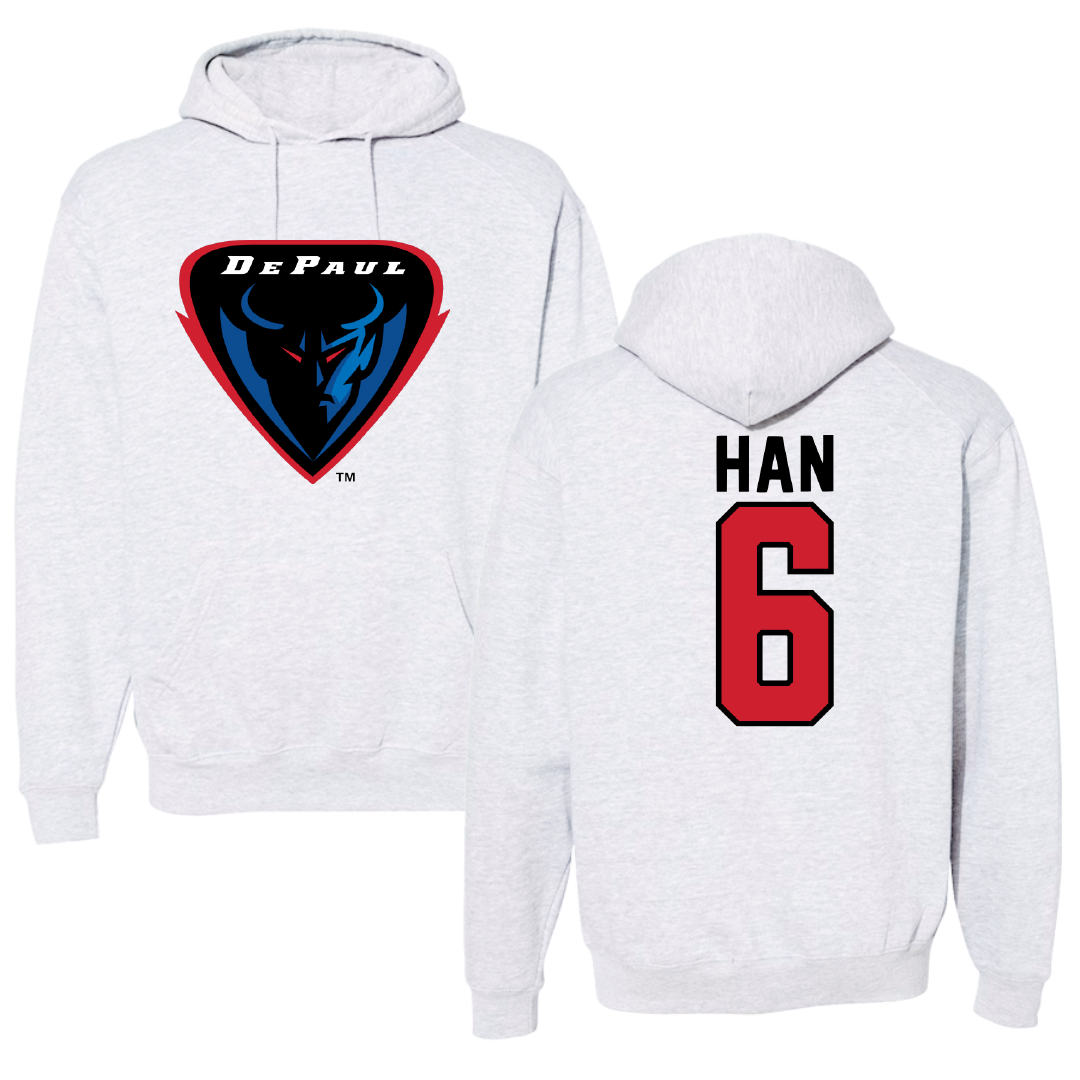 DePaul University Soccer Gray Hoodie - #6 Joon Han