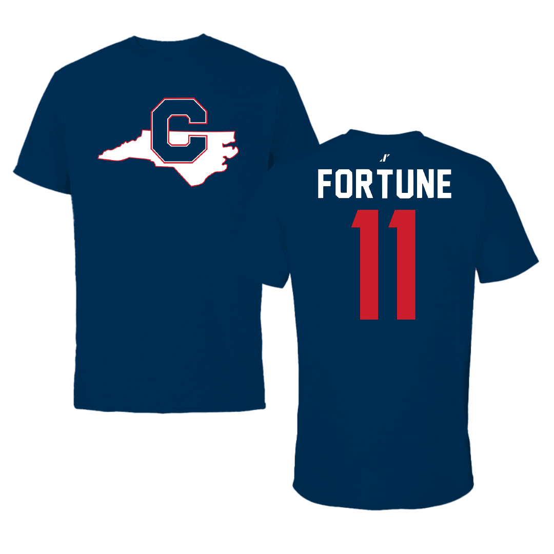 Catawba College Football Navy State Performance Tee - #11 Mason Fortune