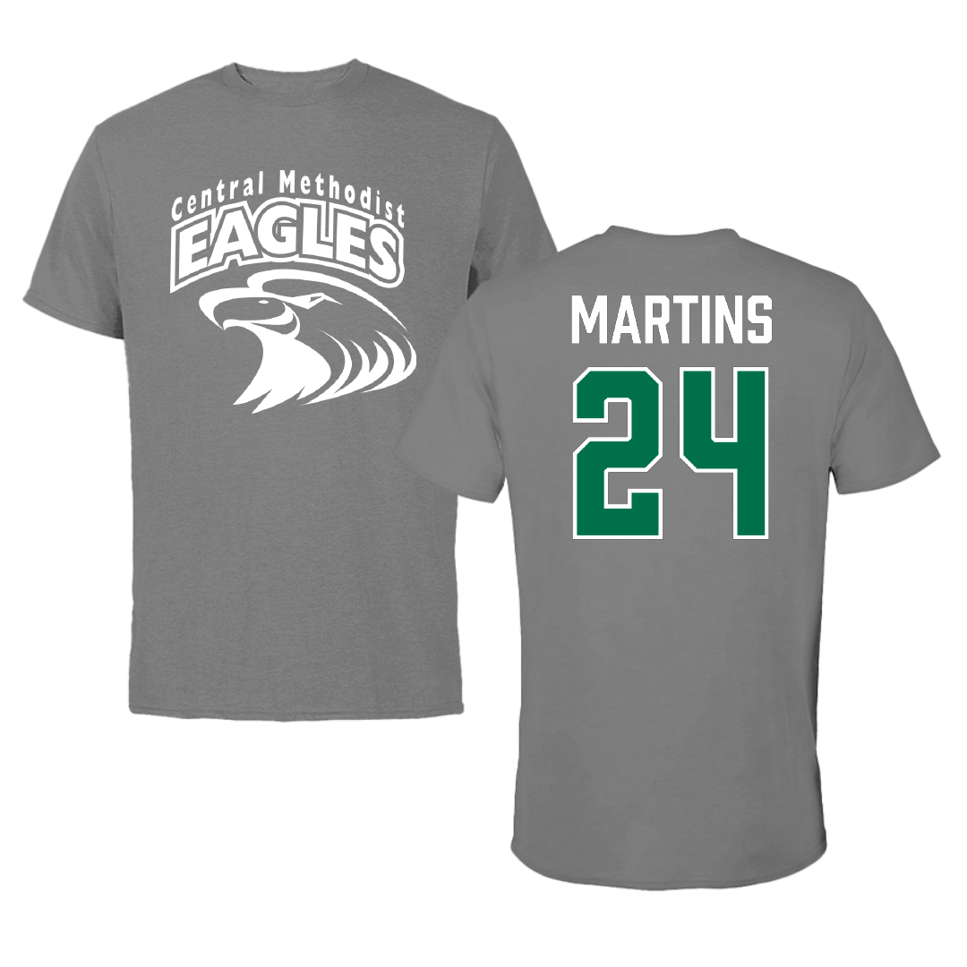 Central Methodist University Volleyball Dark Gray Tee - #24 Victoria Martins