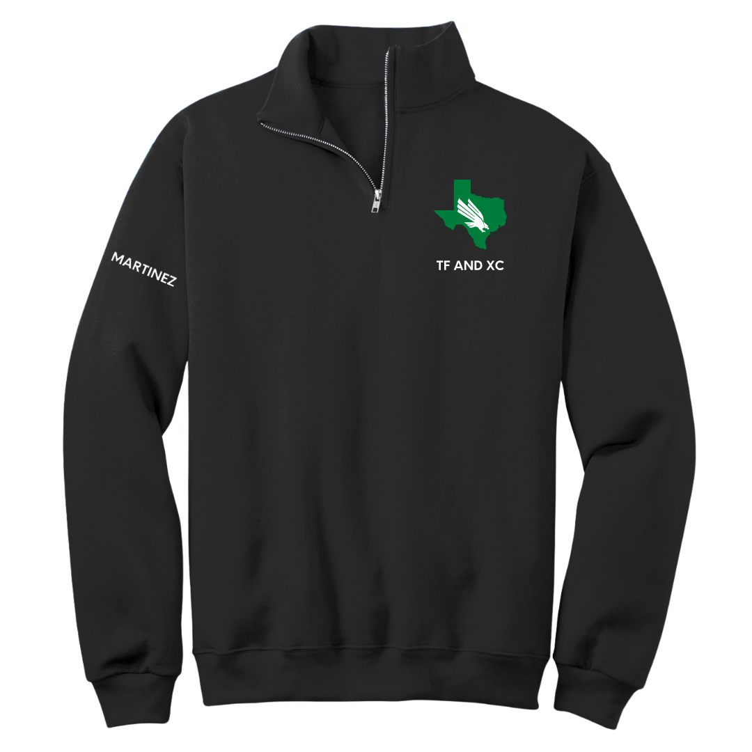 University of North Texas TF and XC Black Quarter-Zip - Matthew Martinez