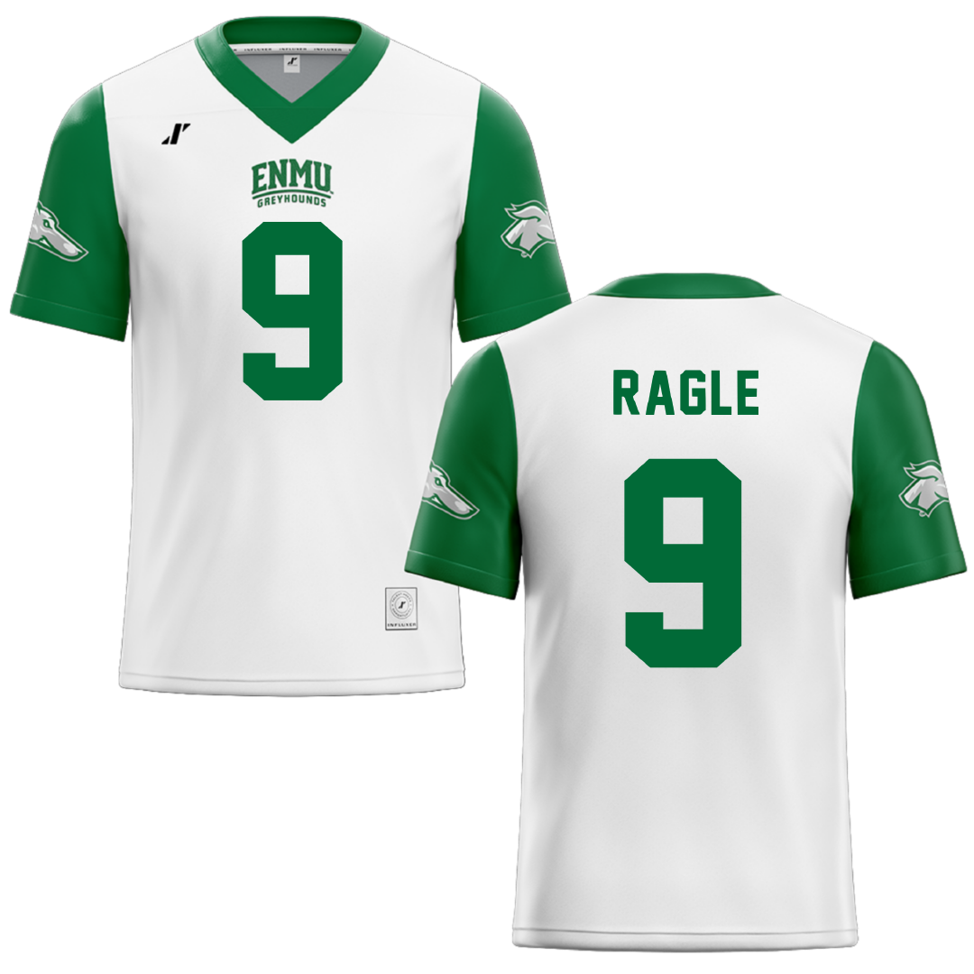Eastern New Mexico University White Football Jersey - #9 Chad Ragle