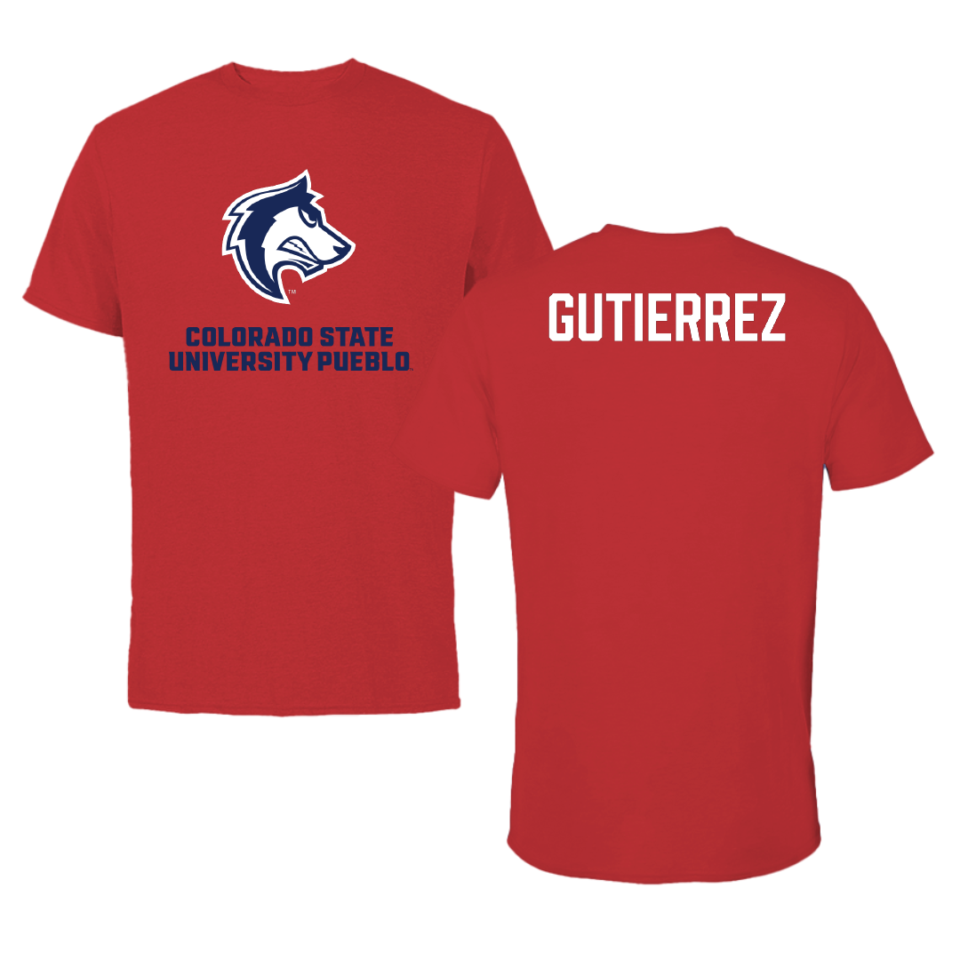Colorado State University-Pueblo Wrestling (M) Red Tee - Maximus Gutierrez