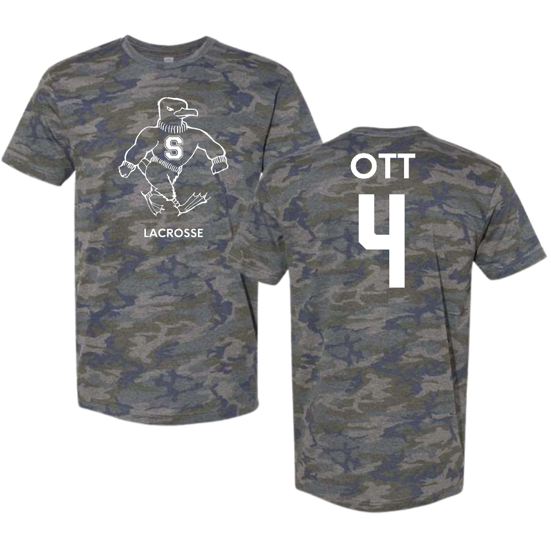 Salisbury University Lacrosse (W) Vintage Camo Tee - #4 Julianna Ott