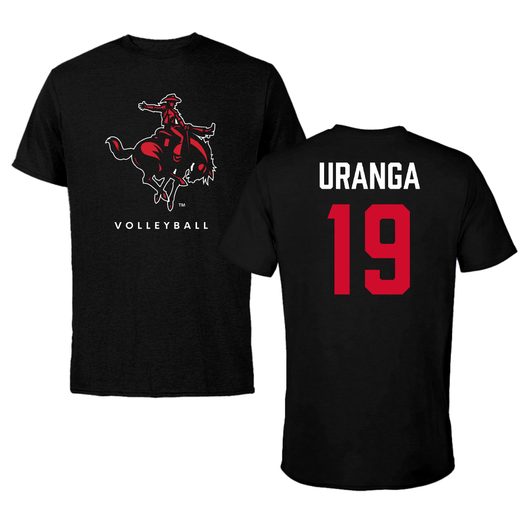 Northwestern Oklahoma State University Volleyball (W) Black Performance Tee - #19 Dalaney Uranga