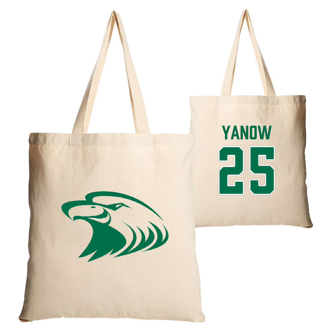 Central Methodist University Baseball Tan Canvas Tote Bag - #25 Jeremy Yanow