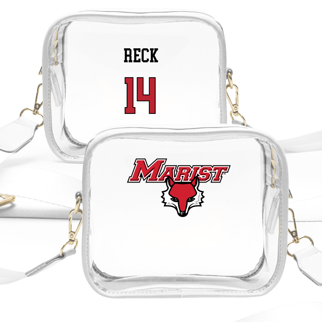 Marist University Volleyball (W) White Clear Stadium Bag - #14 Mallory Reck