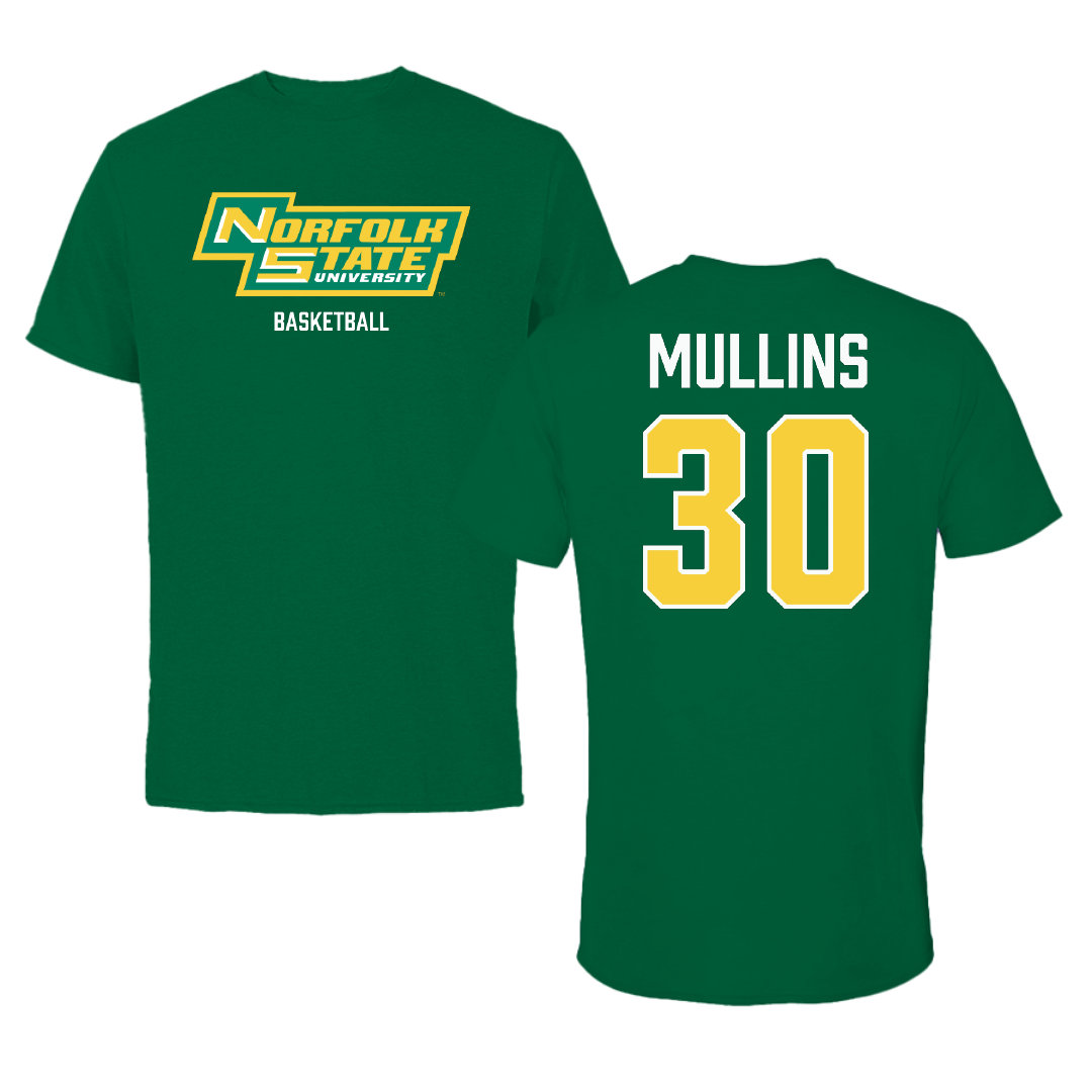 Norfolk State University Basketball (W) Green Tee - #30 Paris Mullins