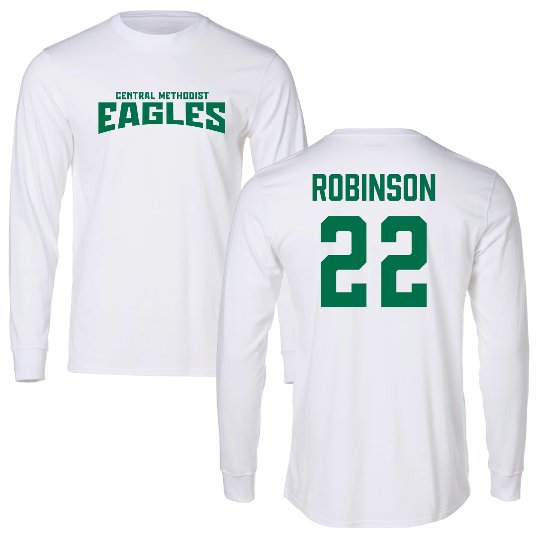 Central Methodist University Softball White Classic Performance Long Sleeve - #22 Chloee Robinson