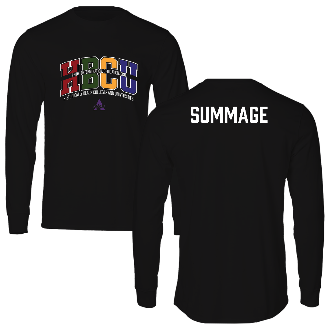 Alcorn State University TF and XC Black HBCU Long Sleeve - Preston Summage
