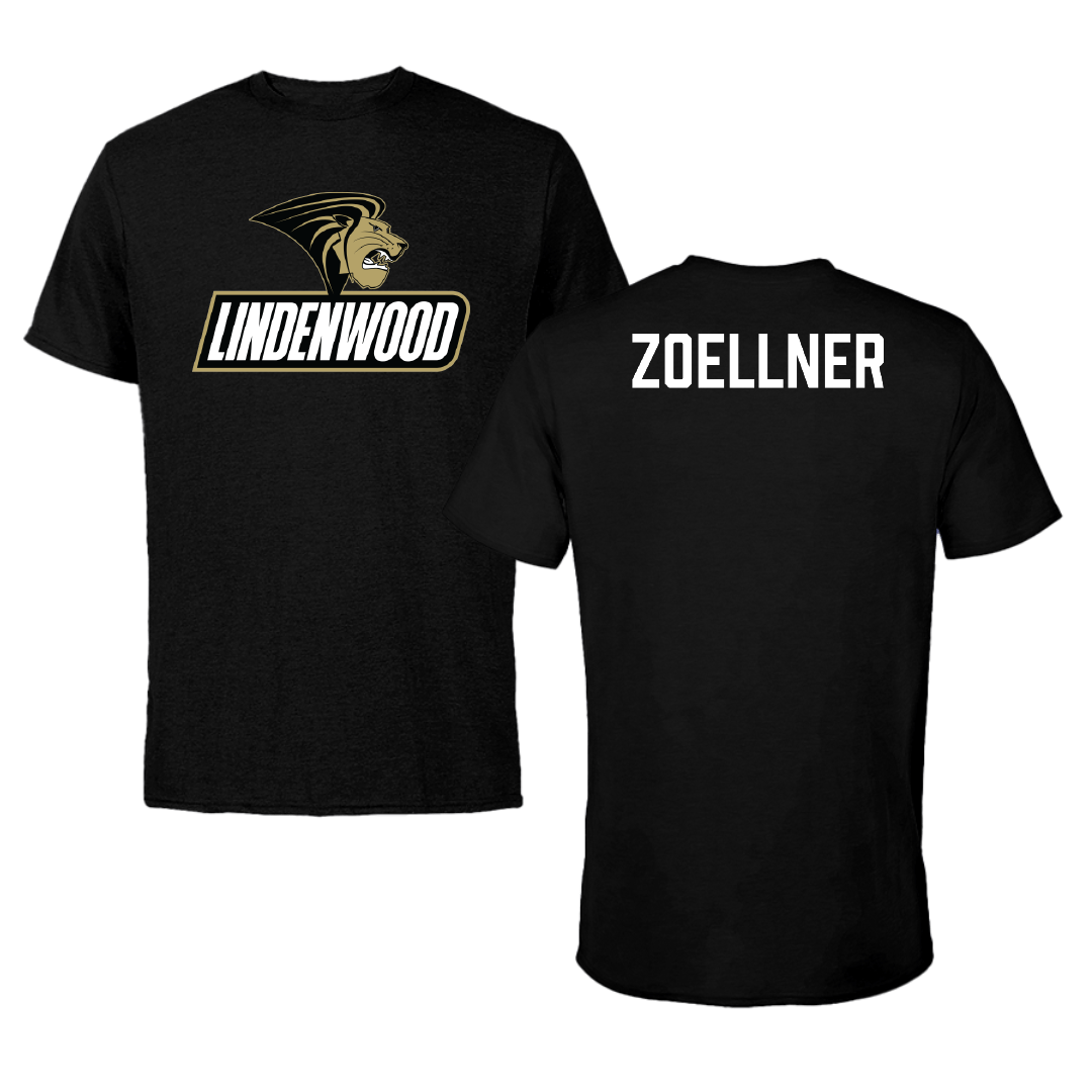 Lindenwood University Cheer Black Performance Tee - Julia Zoellner