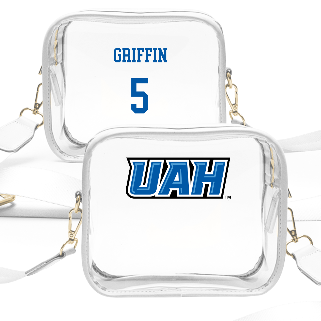 Huntsville Baseball White Clear Stadium Bag - #5 Braxton Griffin