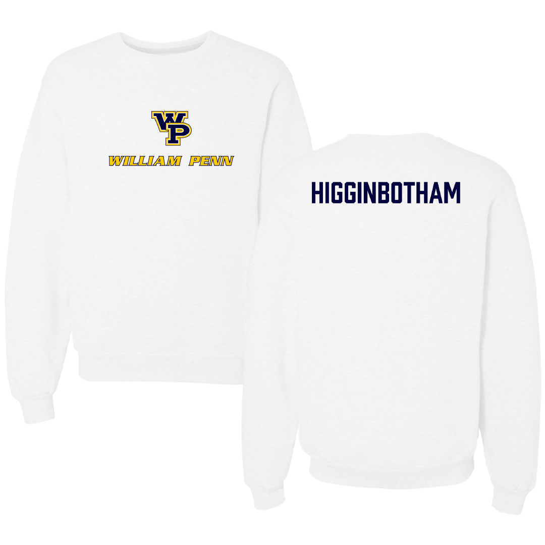 William Penn University TF and XC White Crewneck - Koby Higginbotham