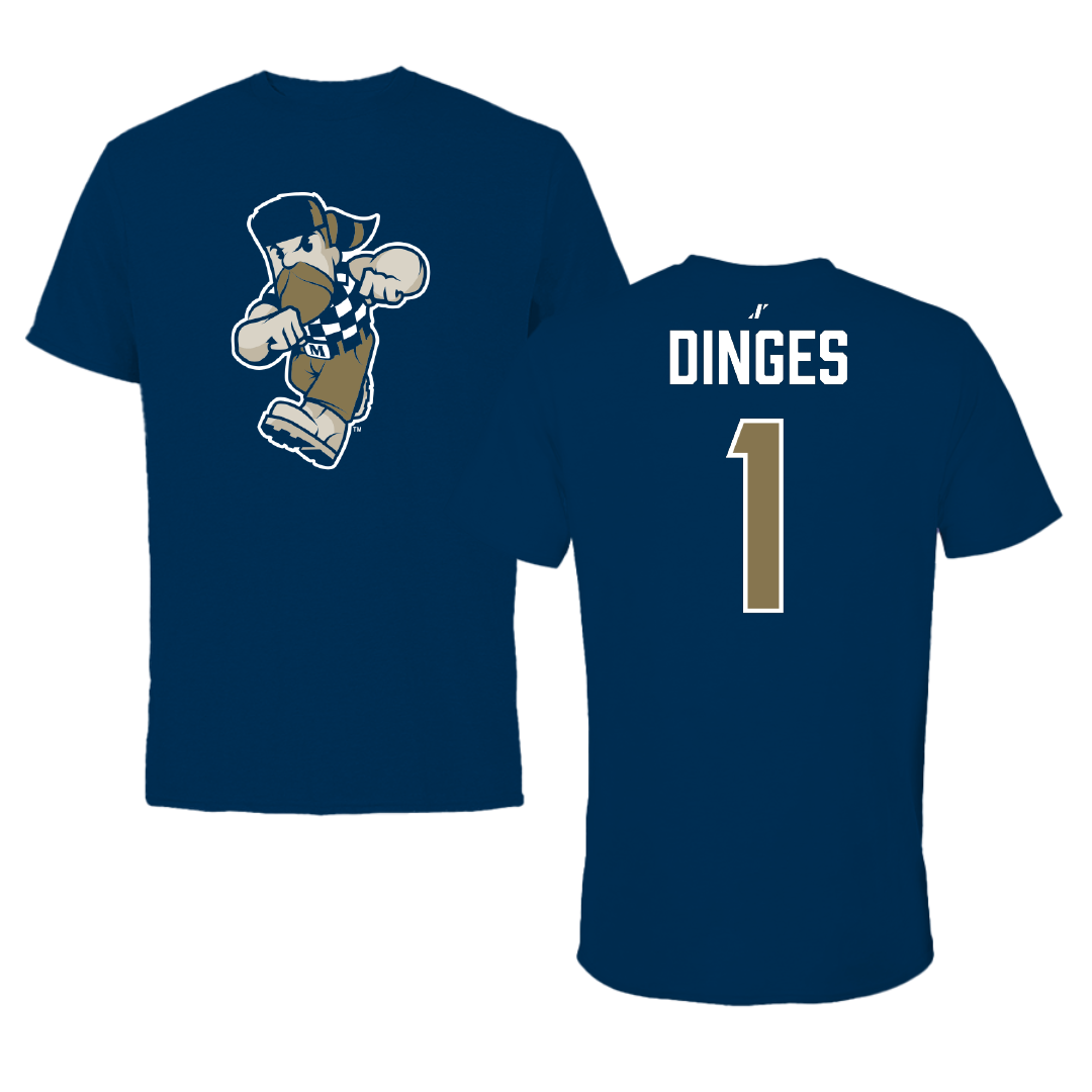Mount St. Mary's University Softball Navy Tee - #1 Avery Dinges