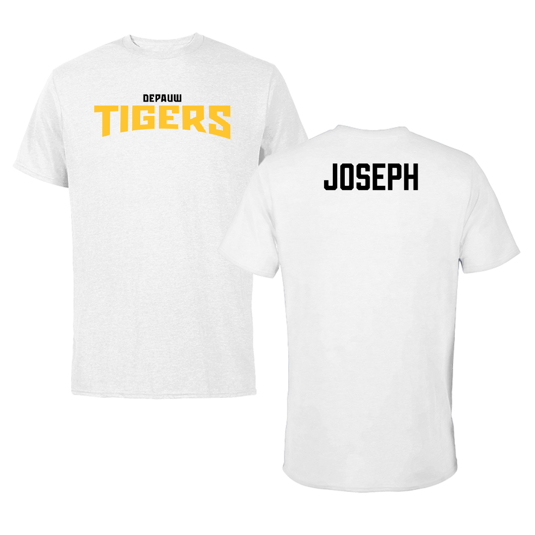 DePauw University TF and XC White Classic Performance Tee - Zoe Joseph