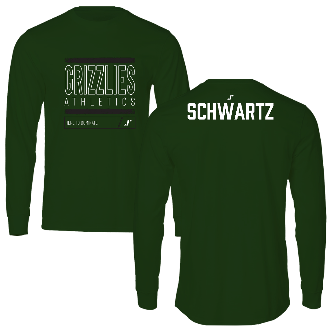 Adams State University Football Forest Green Dominate Performance Long Sleeve - Jason Schwartz