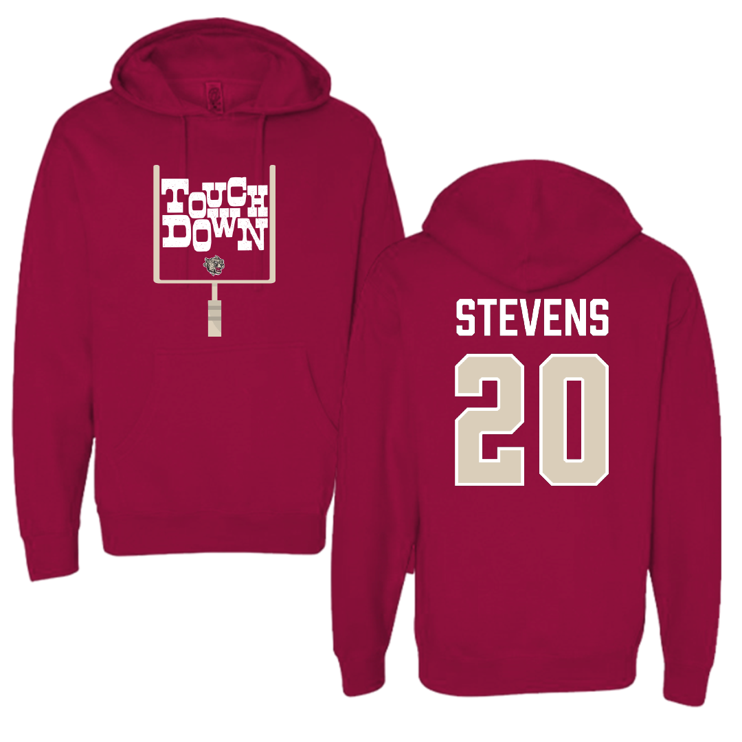 Lafayette College Football Cardinal Touchdown Hoodie - #20 Robert Stevens