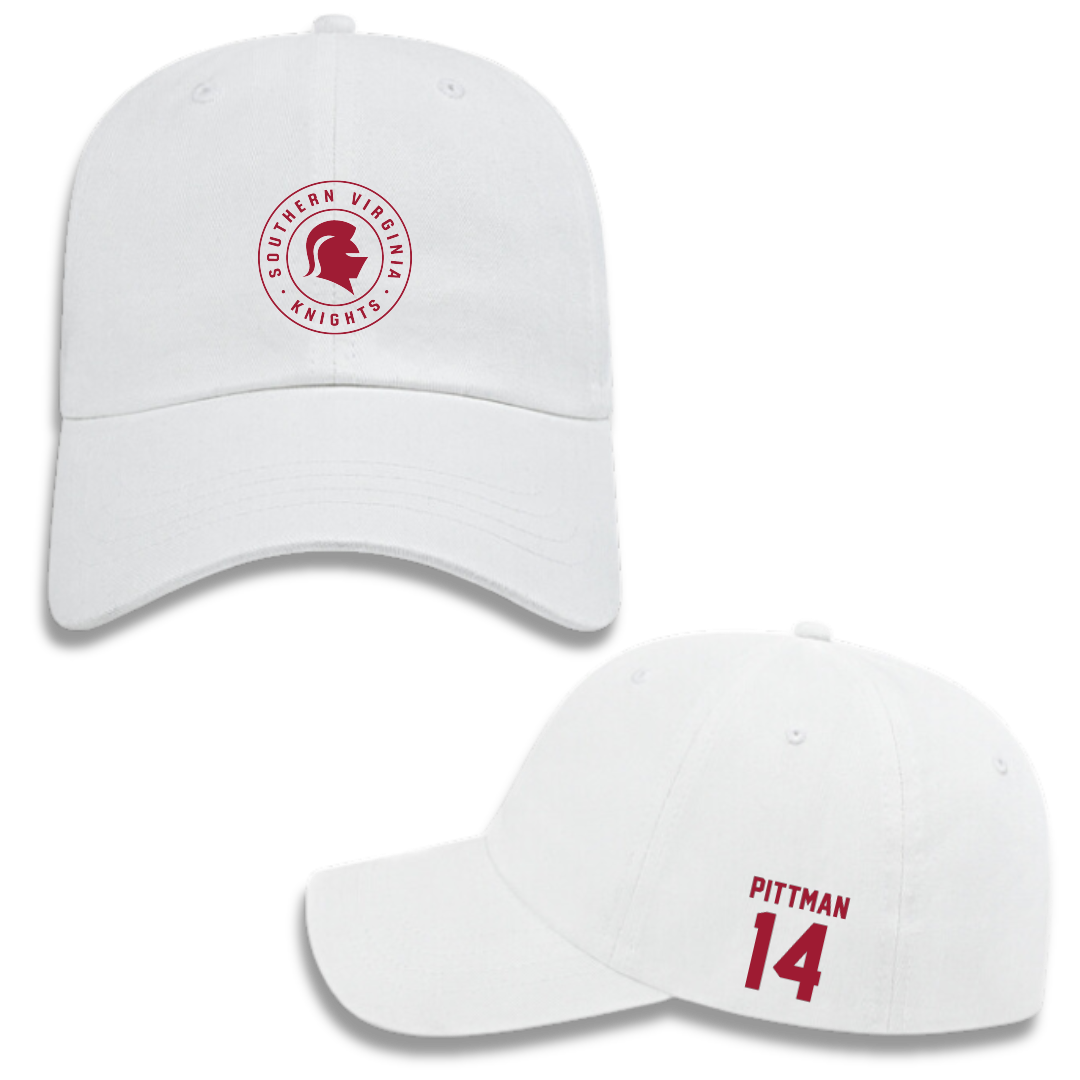 Southern Virginia University Baseball White Hat - #14 Gavin Pittman