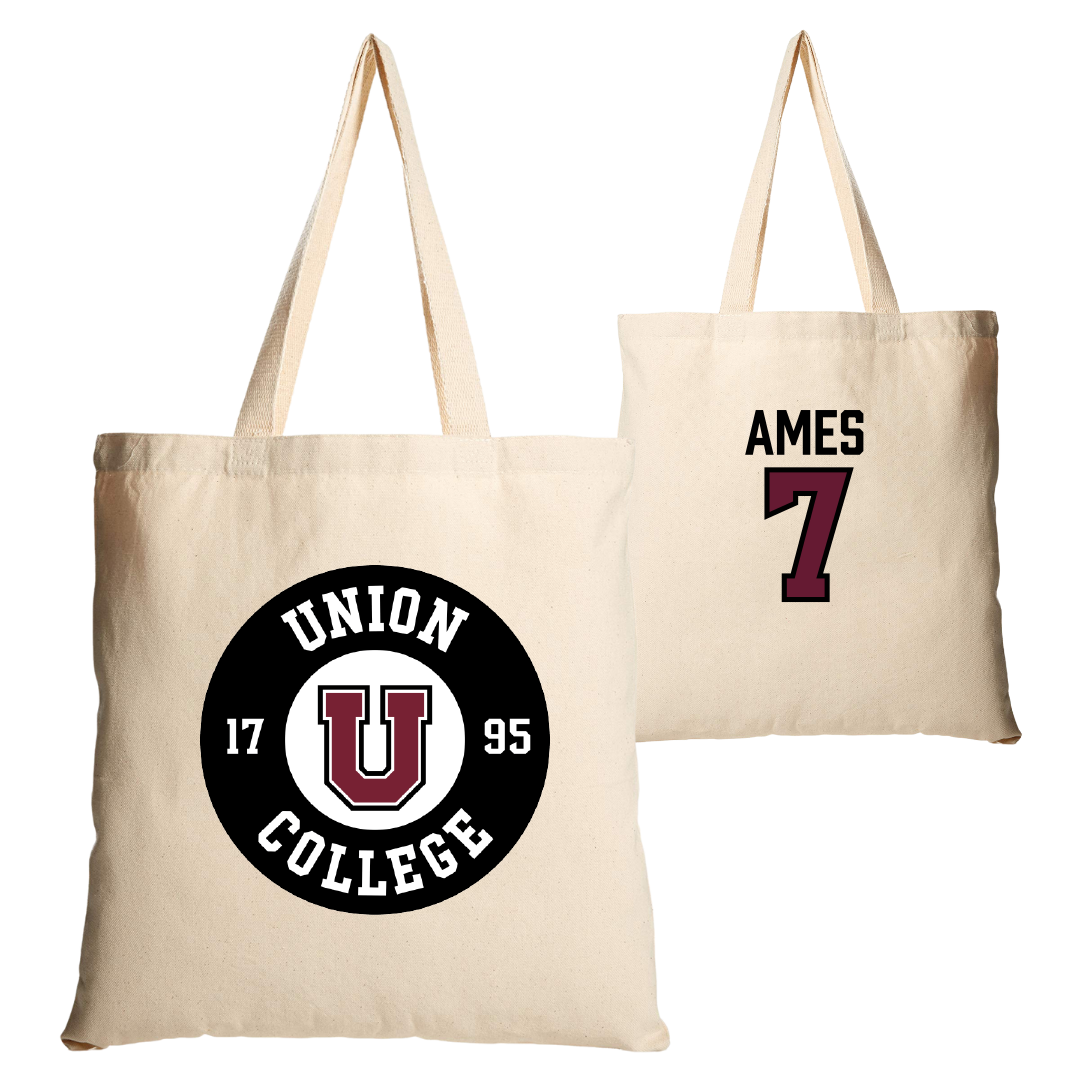 Union College Baseball Tan Canvas Tote Bag - #7 Cooper Ames