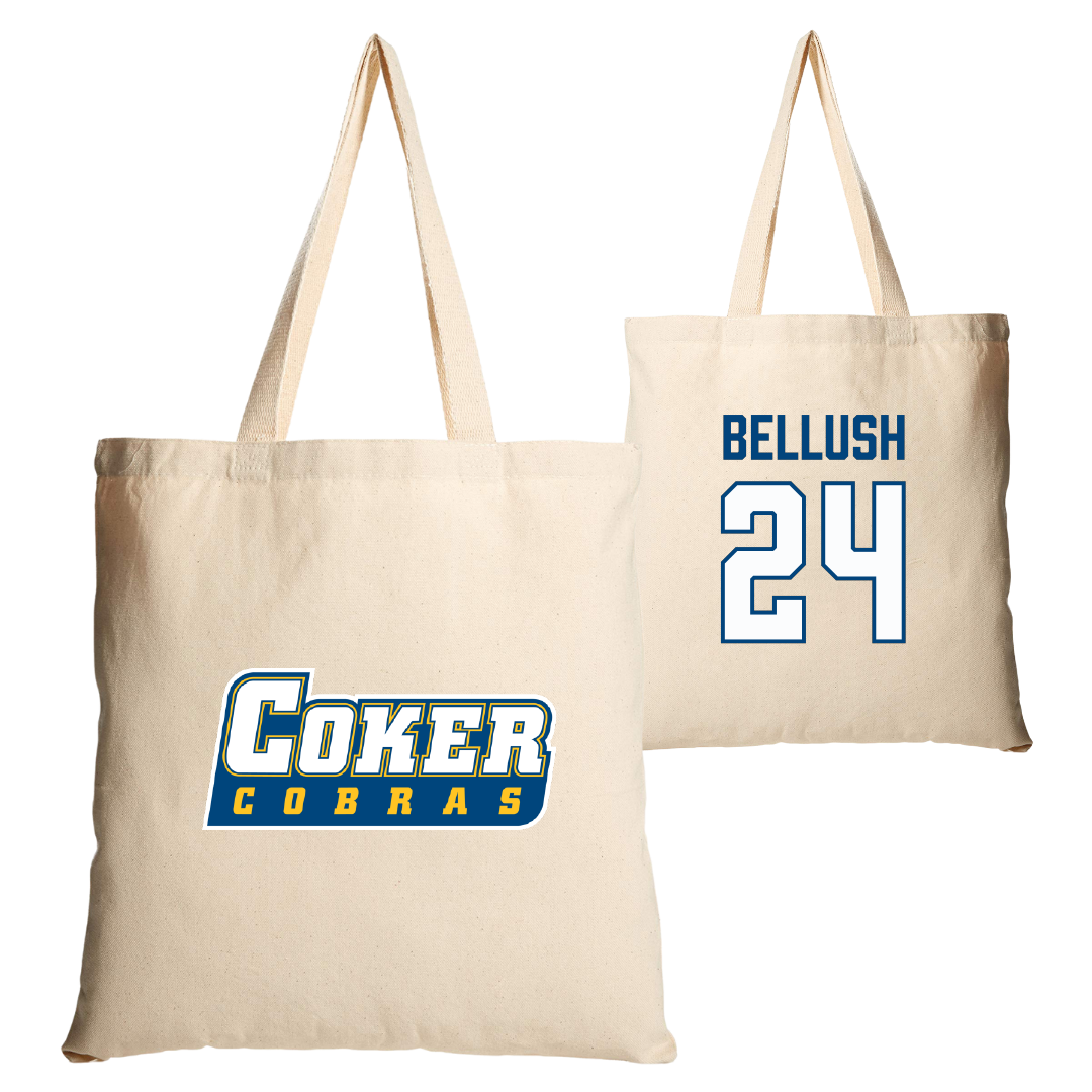 Coker University Acrobatics & Tumbling Tan Canvas Tote Bag - #24 Tanner Bellush