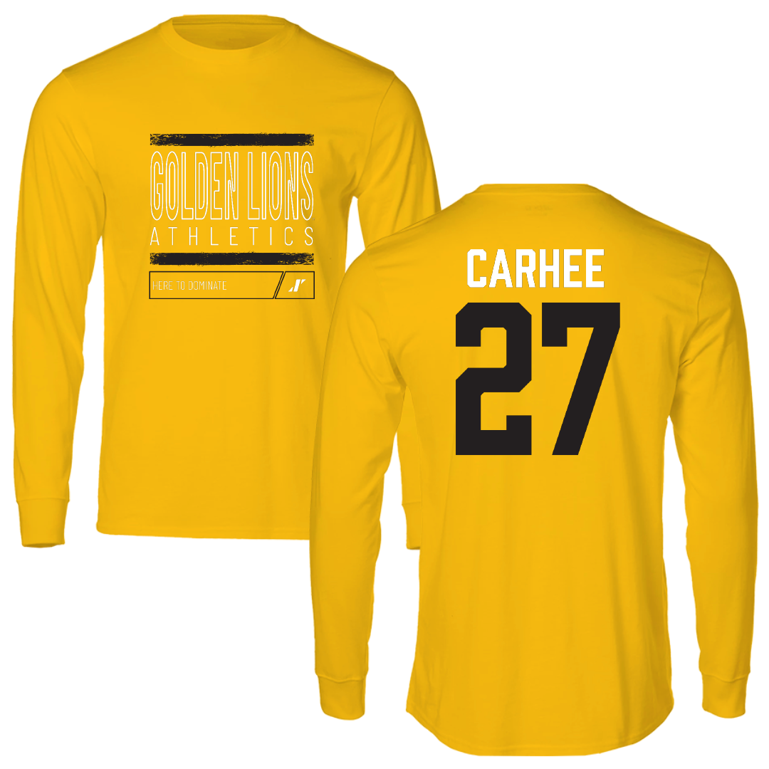 University of Arkansas-Pine Bluff Softball Gold Dominate Performance Long Sleeve - #27 Jada Carhee