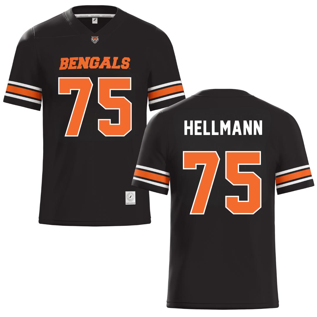 Idaho State University Black Football Jersey - #75 Jakob Hellmann