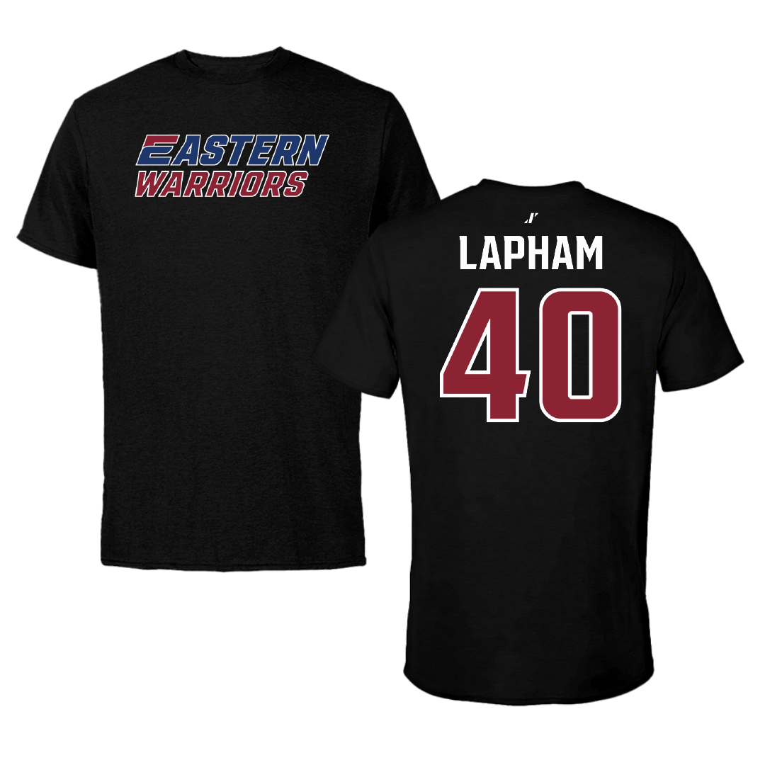 Eastern Connecticut State University Baseball Black Tee - #40 Daniel Lapham