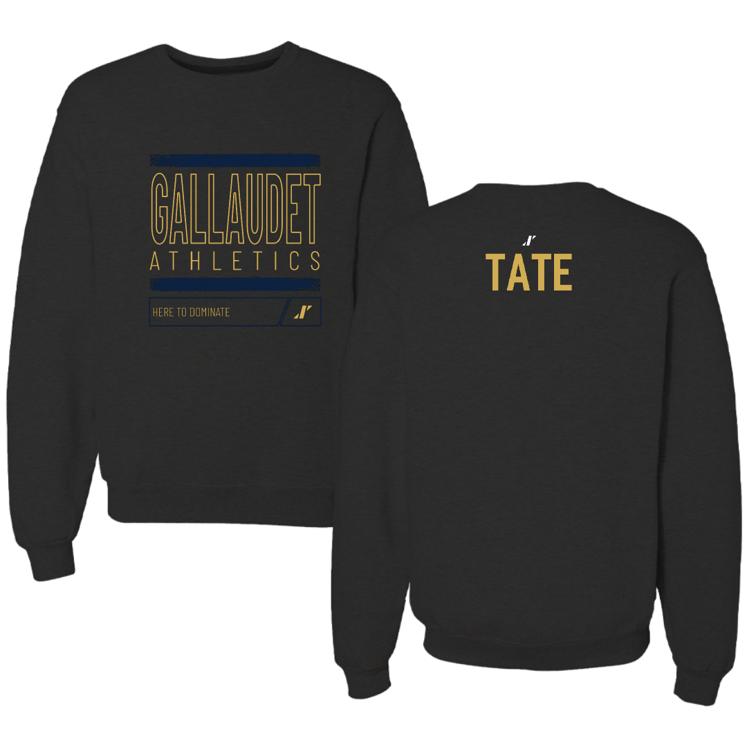 Gallaudet University Cheer Black Dominate Crewneck - Ciarra Tate