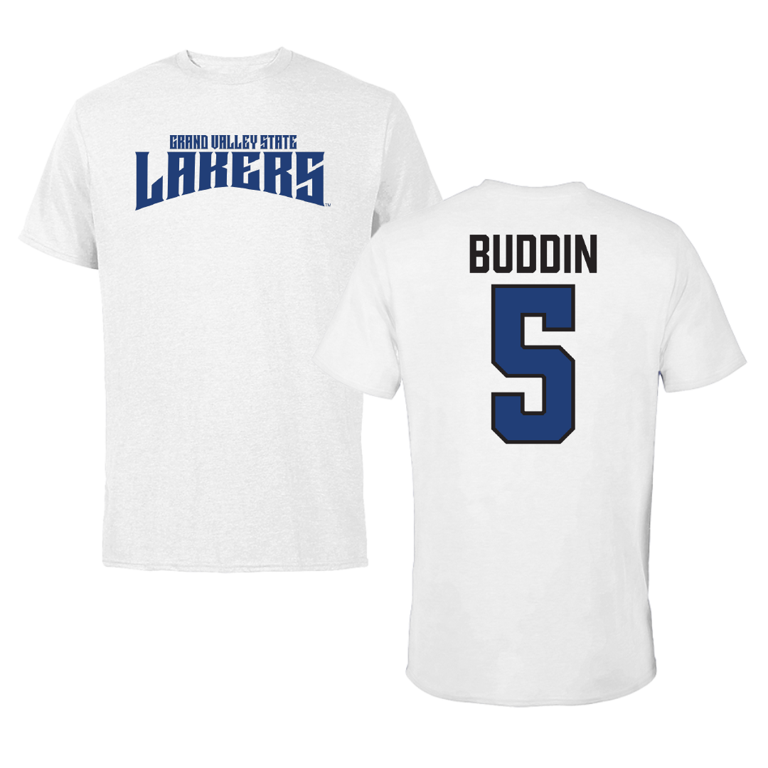 Grand Valley State University Football White Classic Performance Tee - #5 Jamari Buddin