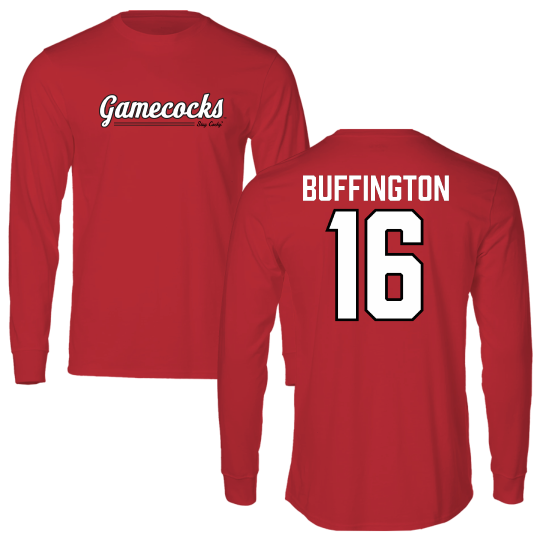 Jacksonville State University Softball Red General Performance Long Sleeve - #16 Hannah Buffington