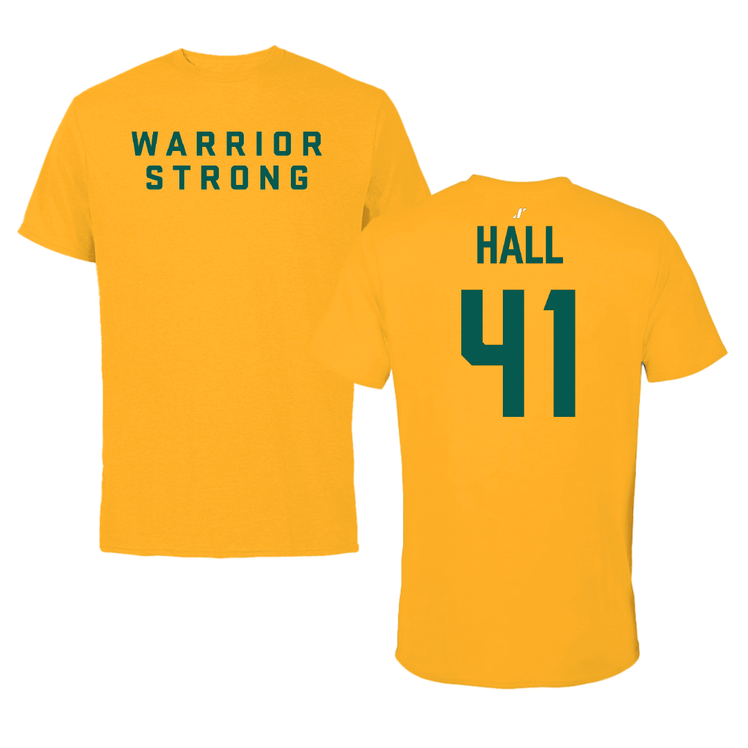 Wayne State University (Michigan) Football Gold Tee - #41 Zaiden Hall