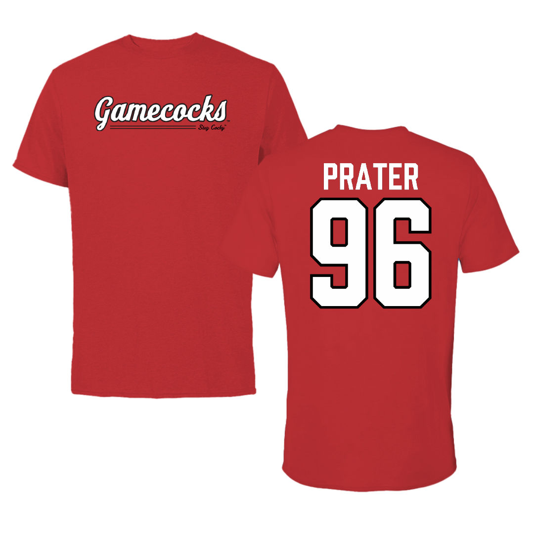 Jacksonville State University Football Red General Performance Tee - #96 Darrell Prater