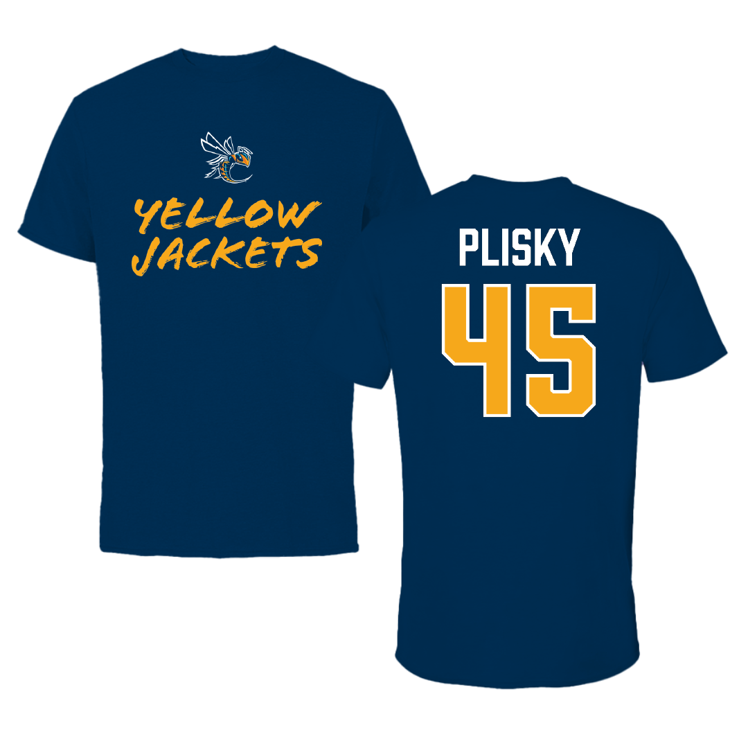 Cedarville University Baseball Navy General Tee - #45 Austin Plisky