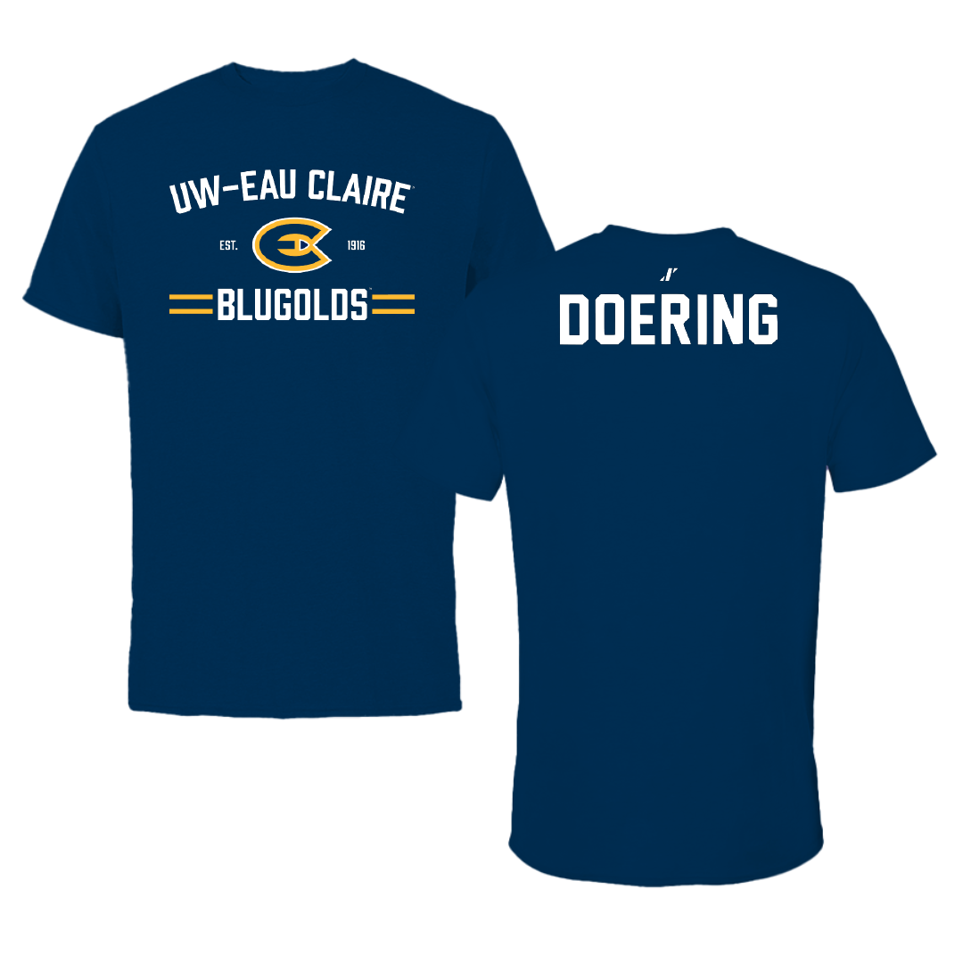 University of Wisconsin-Eau Claire Gymnastics Navy General Performance Tee - Anna Doering