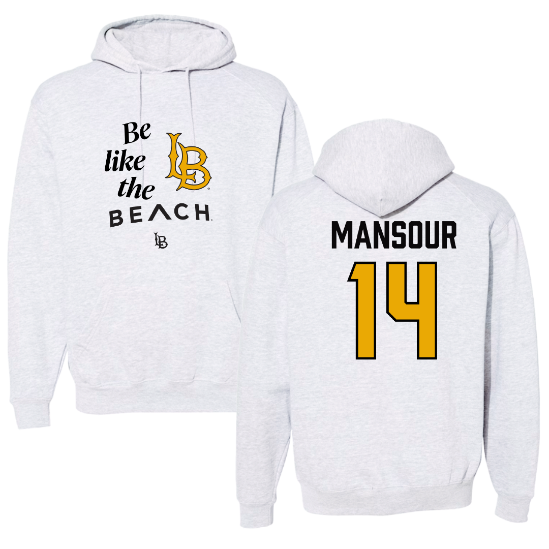 Long Beach State University Soccer Light Gray Be Like Us Hoodie - #14 Ruby Mansour