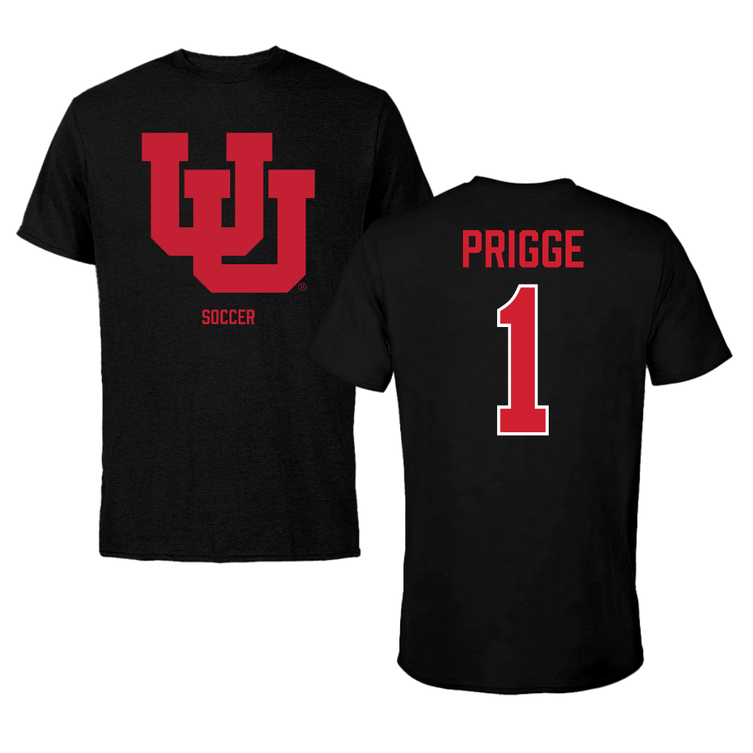 University of Utah Soccer (W) Black Performance Tee - #1 Taylor Prigge