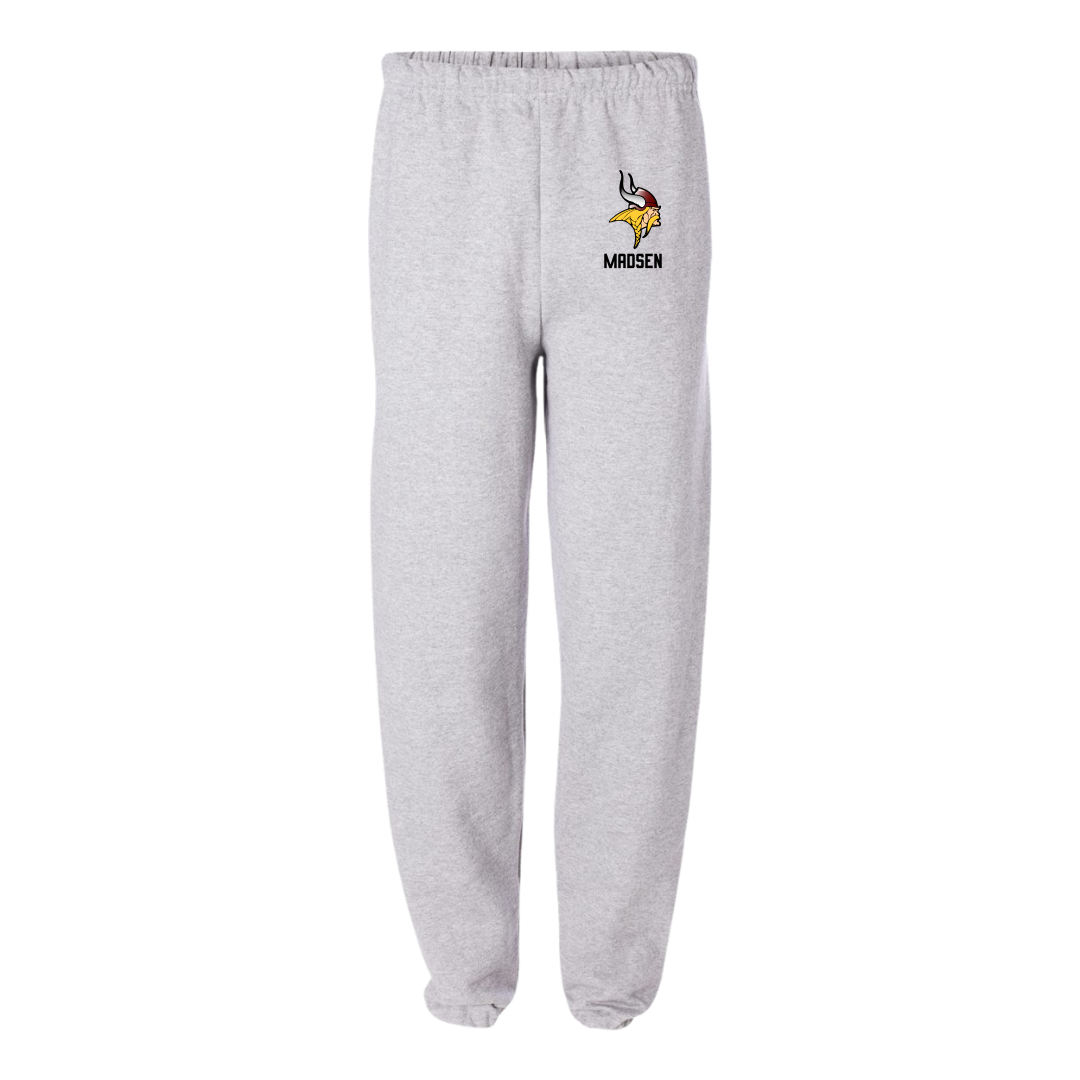 Valley City State University Baseball Light Gray Sweatpants - #29 Anthony Madsen