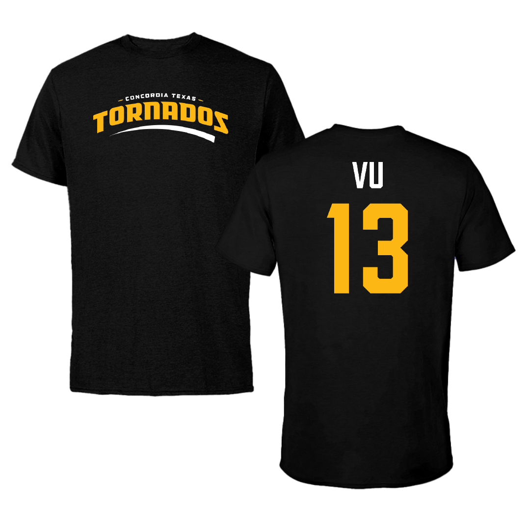 Concordia University (Texas) Volleyball (W) Black Tee - #13 Olivia Vu