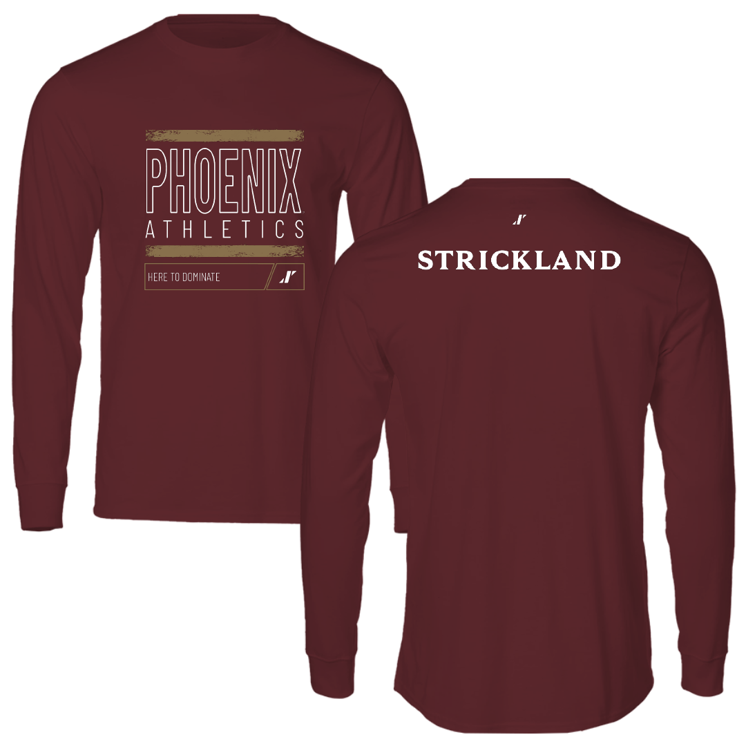 Elon University TF and XC Maroon Dominate Performance Long Sleeve - Caden Strickland