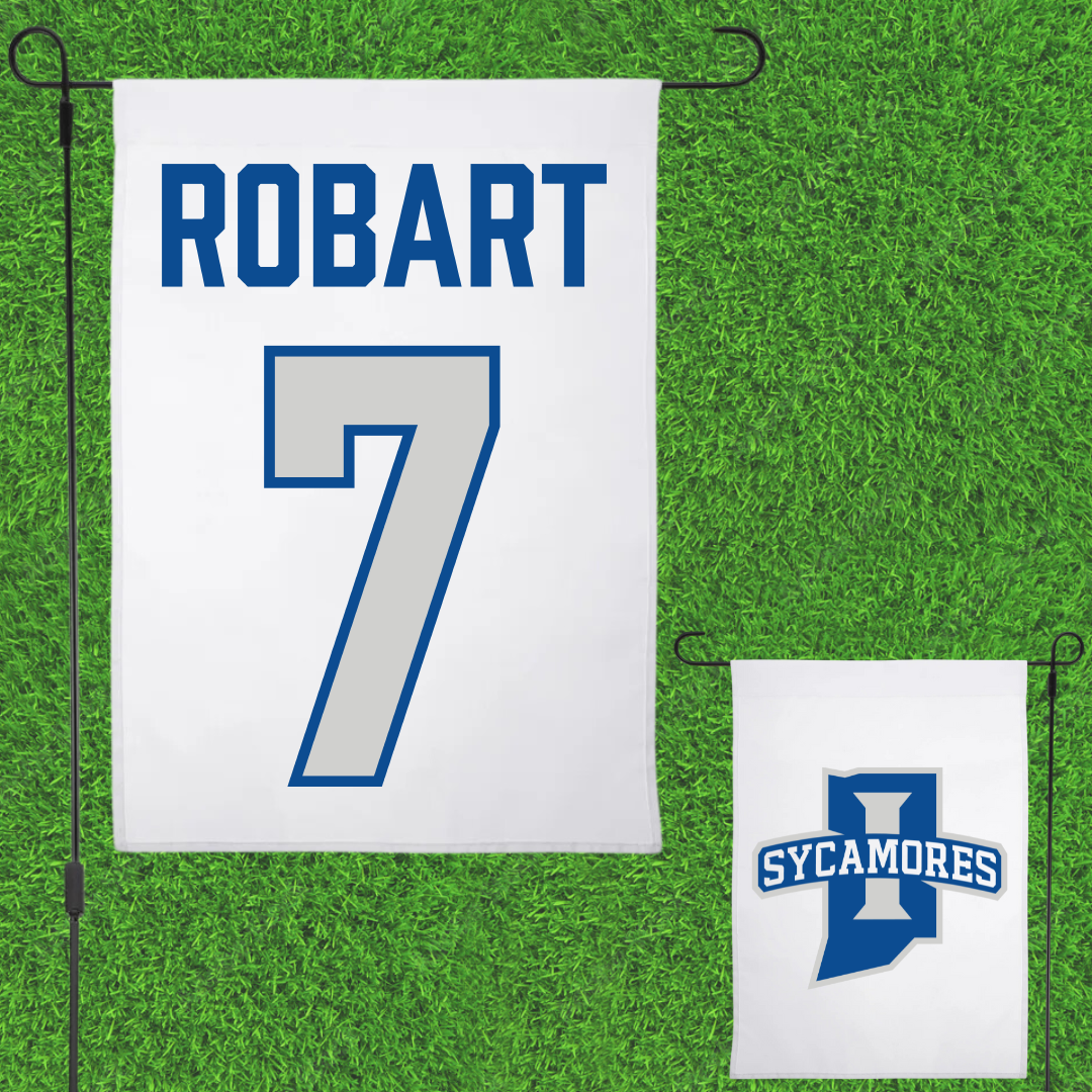 Indiana State University Volleyball (W) White Garden Flag - #7 Ava Robart
